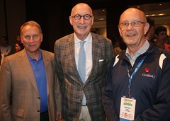 Pete Derzis (ESPN Senior VP College Sports Programming & Events), John Skipper (President of ESPN) and Doug Vance (CoSIDA Executive Director)